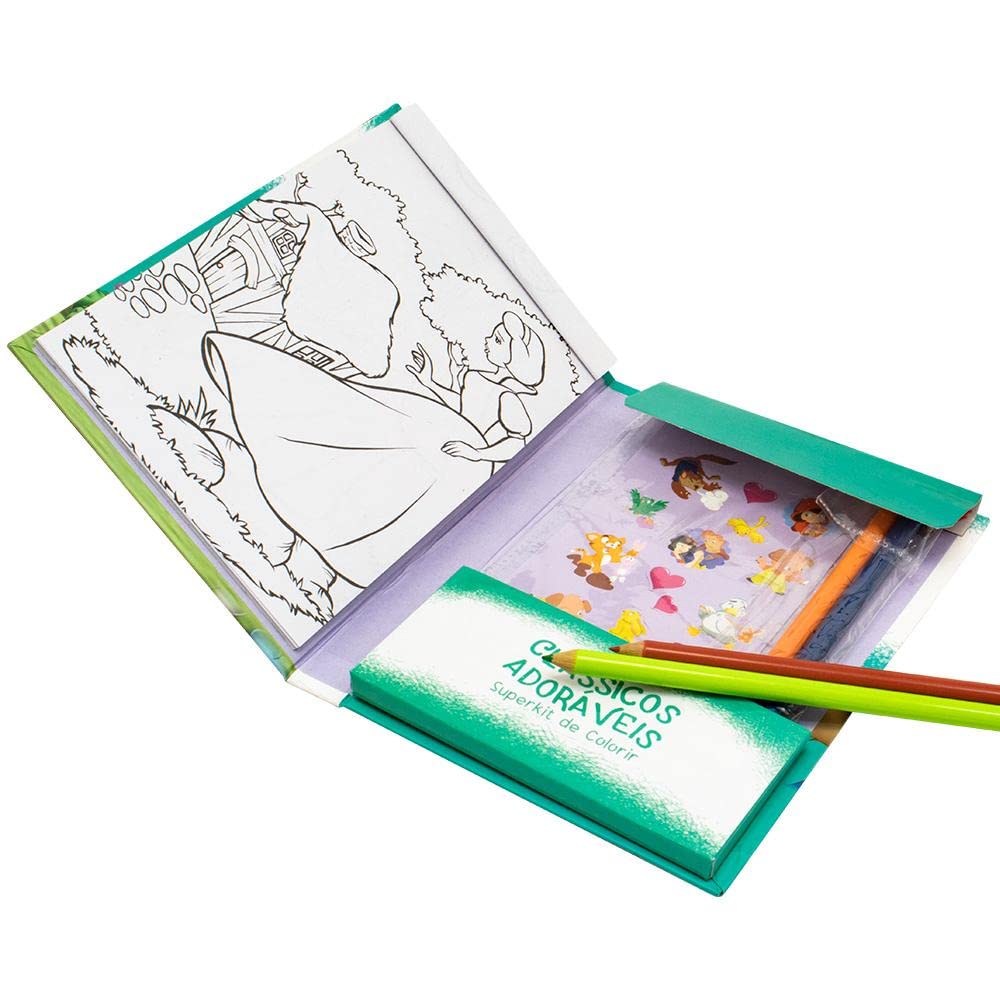 Kit De Colorir: Clássicos Adoráveis (Com 12 Lápis de Colorir)