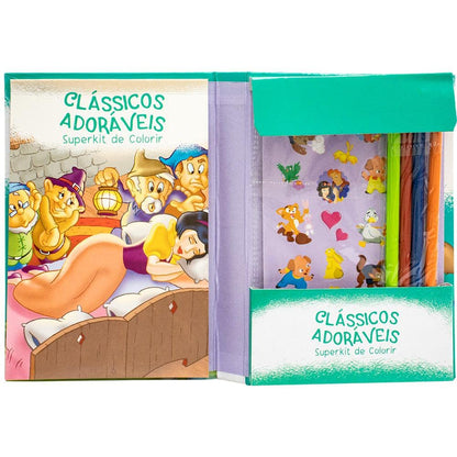 Kit De Colorir: Clássicos Adoráveis (Com 12 Lápis de Colorir)